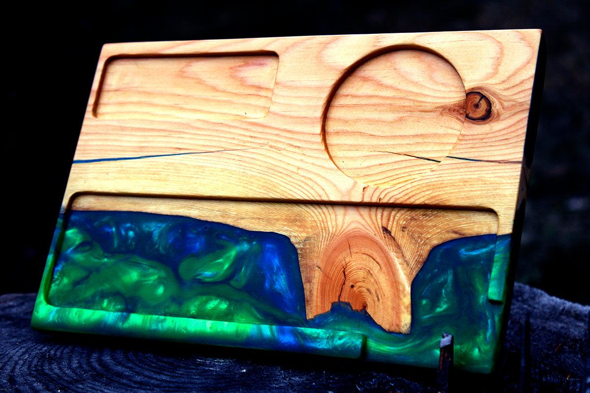 Blue Green Rolling Tray