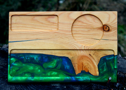 Blue Green Rolling Tray