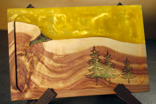 Yellow Tray with Trees