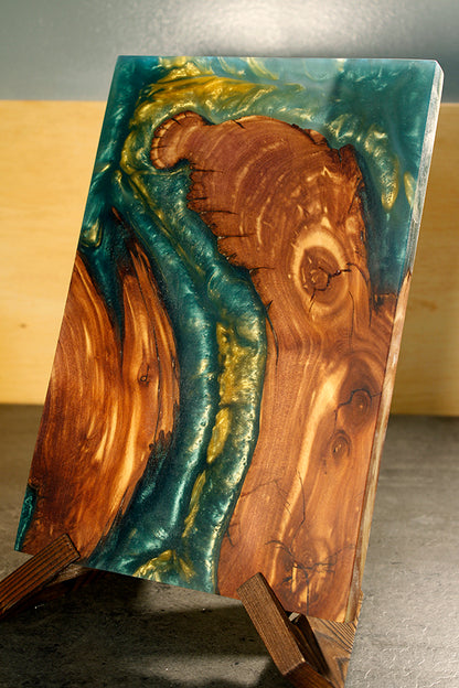 Turquoise and Gold Juniper Board